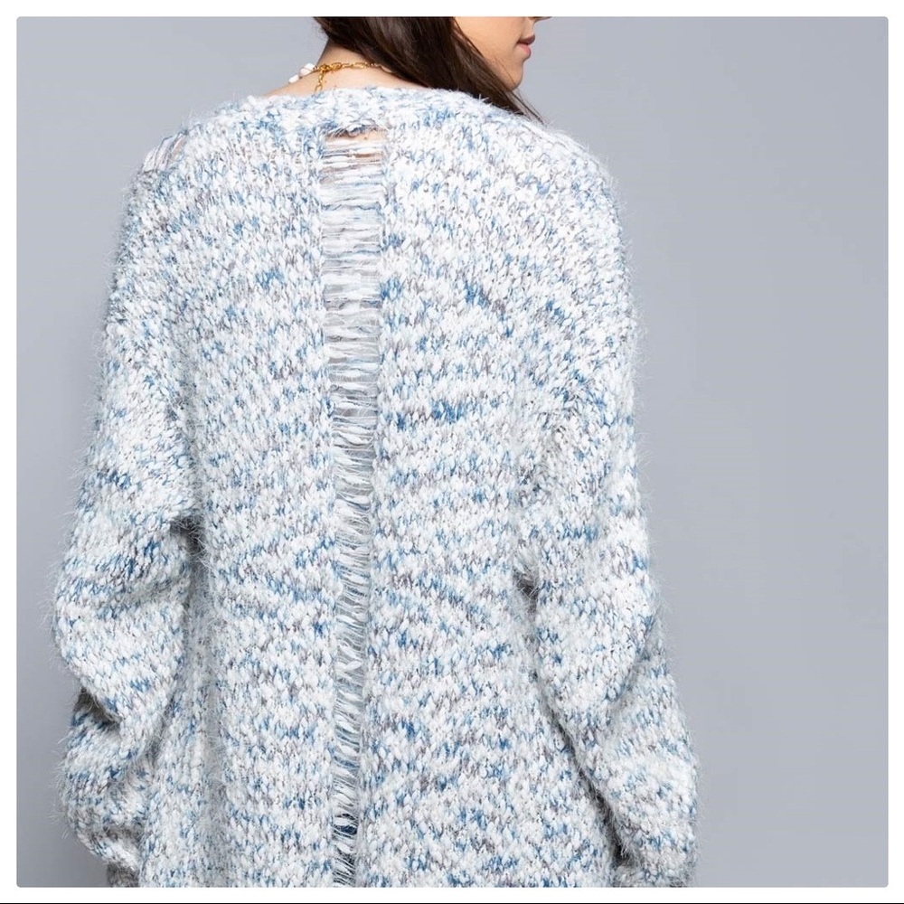 Meghan's Mohair Distressed Cardigan Duster - Picture 4 of 11